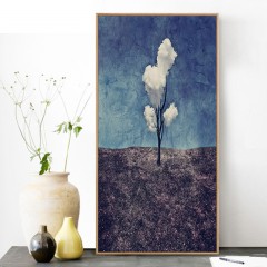 【伯利好】JS-S038-01 简约北欧沙发背景墙酒店风景现代装饰画玄关挂画麋鹿抽象竖款壁画