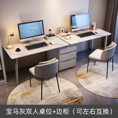 现代风格岩板书桌、实木书桌、简约时尚大板书桌