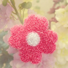 【伯利好】JS-B035-608 粉色 绣花窗帘布 雪尼尔毛巾绣 遮光布艺窗帘 零剪