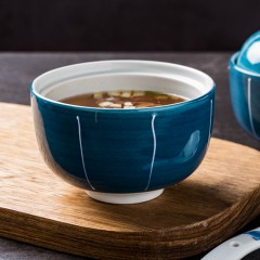 【伯利好】JS-F039-42 陶瓷汤盅带盖日式炖罐炖盅燕窝补品甜品小盅家用饭店餐厅盛汤汤碗