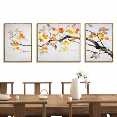【伯利好】JS-S038-08 新中式现代客厅装饰画沙发背景墙挂画办公室酒店组合三联壁画