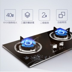【伯利好】JC-J005-Q213B 燃气灶天然气液化气灶双灶煤气灶炉具嵌入式台式
