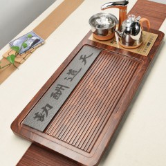【伯利好】JS-F050-SXA9544413-401 家用功夫茶具 配件 排水 实木茶盘 四合一套装 茶台 全自动电磁炉茶托盘