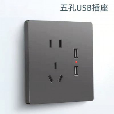 V2雅灰色插座