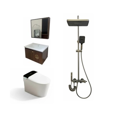 卫浴套餐2 智能马桶 花洒 橡木浴室柜