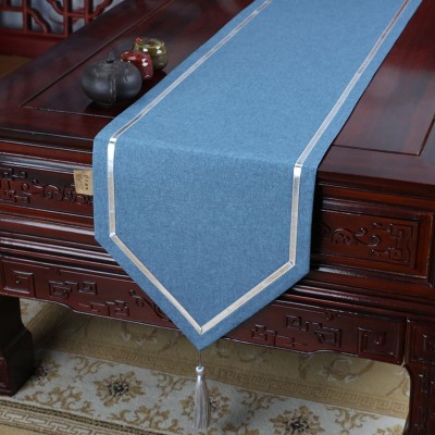 275桌旗 防水桌旗禅意茶席桌布茶几布床旗柜旗茶桌垫布长餐桌布