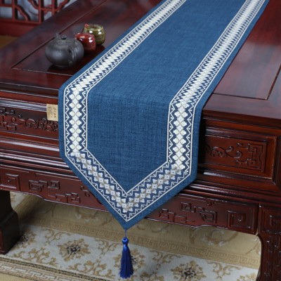 275桌旗 防水桌旗禅意茶席桌布茶几布床旗柜旗茶桌垫布长餐桌布